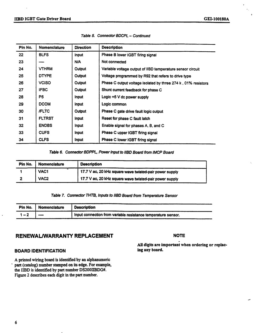 First Page Image of DS200IIBDG1 Renewal and Replacement Warranty.pdf